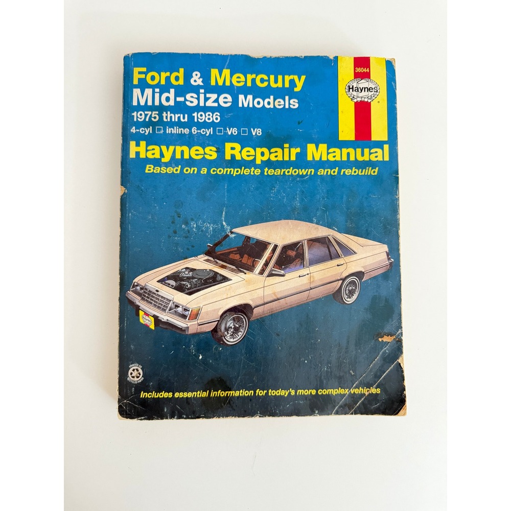 Haynes Repair Manual Ford Mercury Mid-size 1975-1986 Torino LTD T-Bird 36044